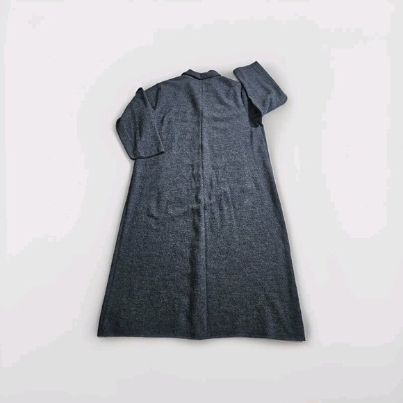 Laurel Cardigan Women 36 Gray Long Buttons LS Virgin Wool Luxury Timeless Pocket - Picture 13 of 13